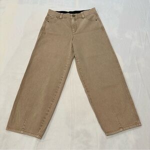 Democracy Tan Barrel Leg Jeans Women’s Size 8 Wide Leg Baggy Grunge Skater Boho